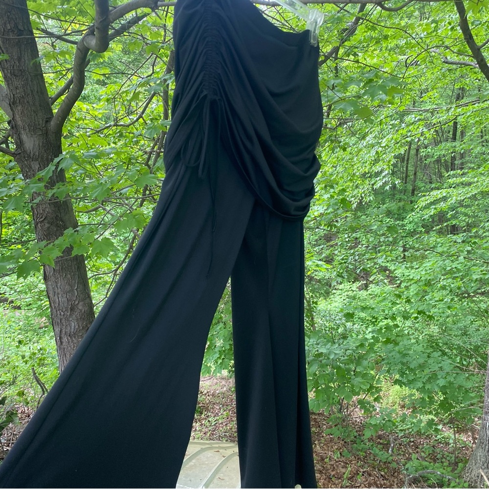 SHEIN Black Wide Leg Pants with Flowing Silhouette